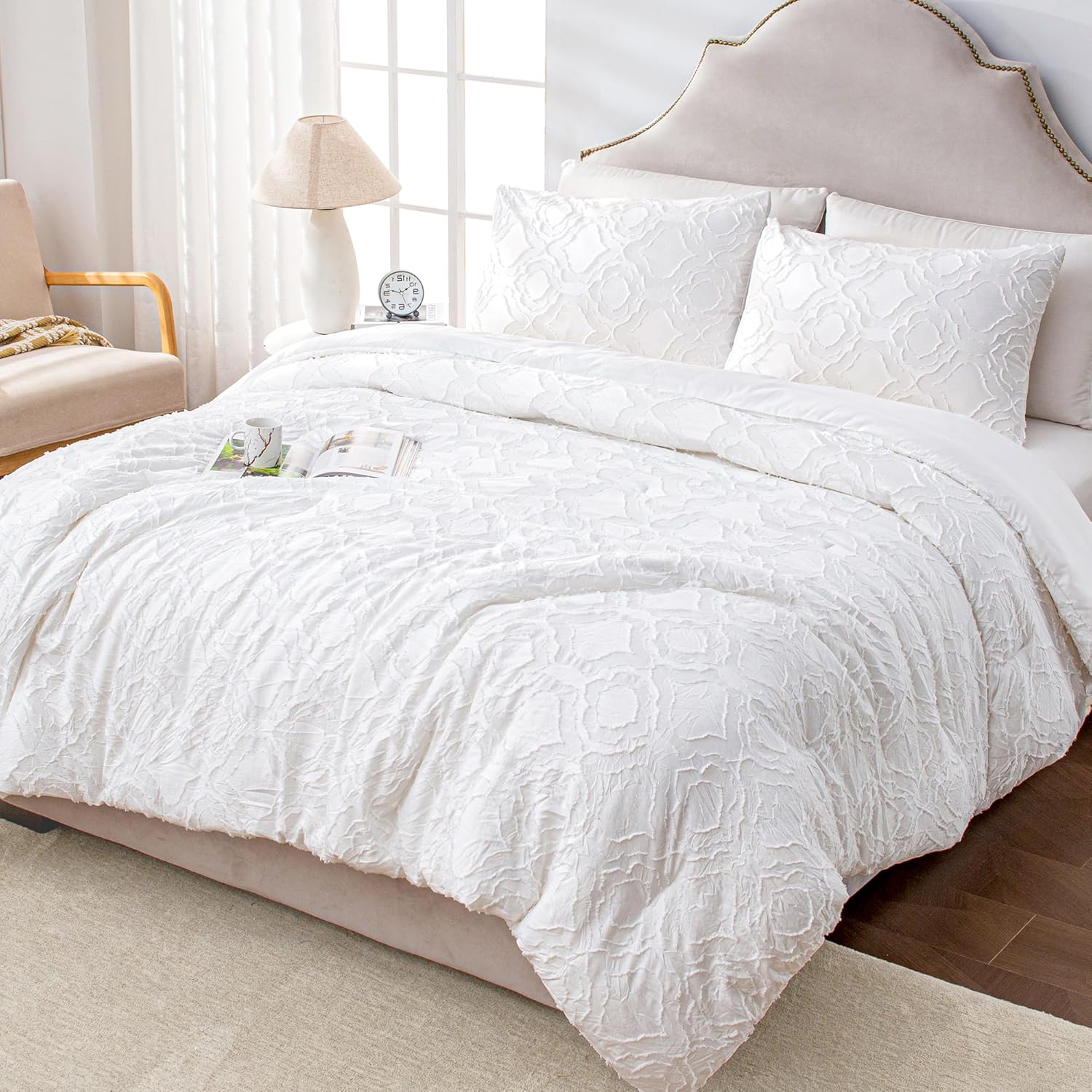 Boho Tufted Soft Fluffy Comforter Bedding Set