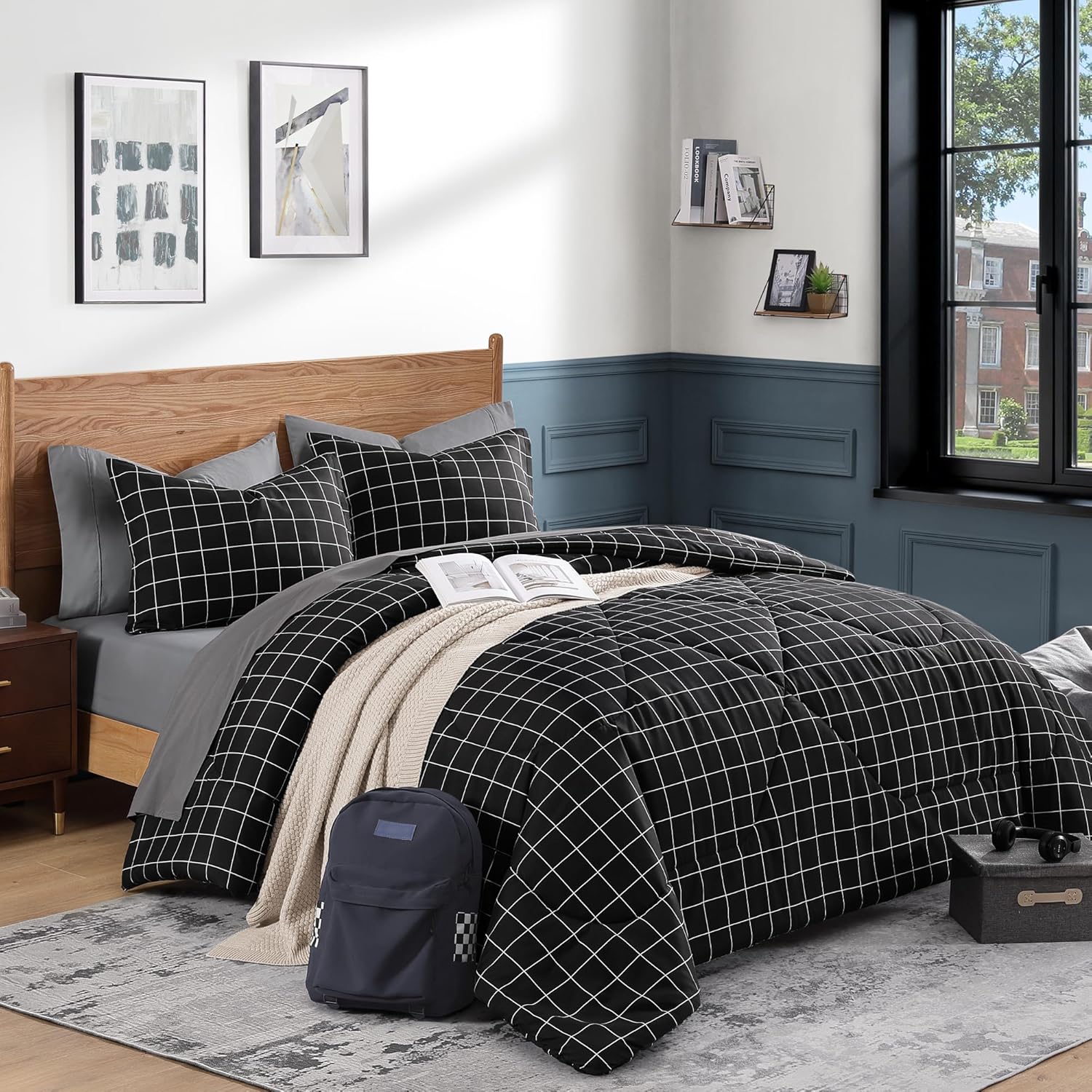 Checkered Plaid Gingham Comforter Set