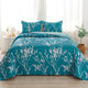 Floral Reversible Flower Quilted Bedspread Coverlet