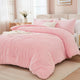 Striped Plush Fleece Comforter Set