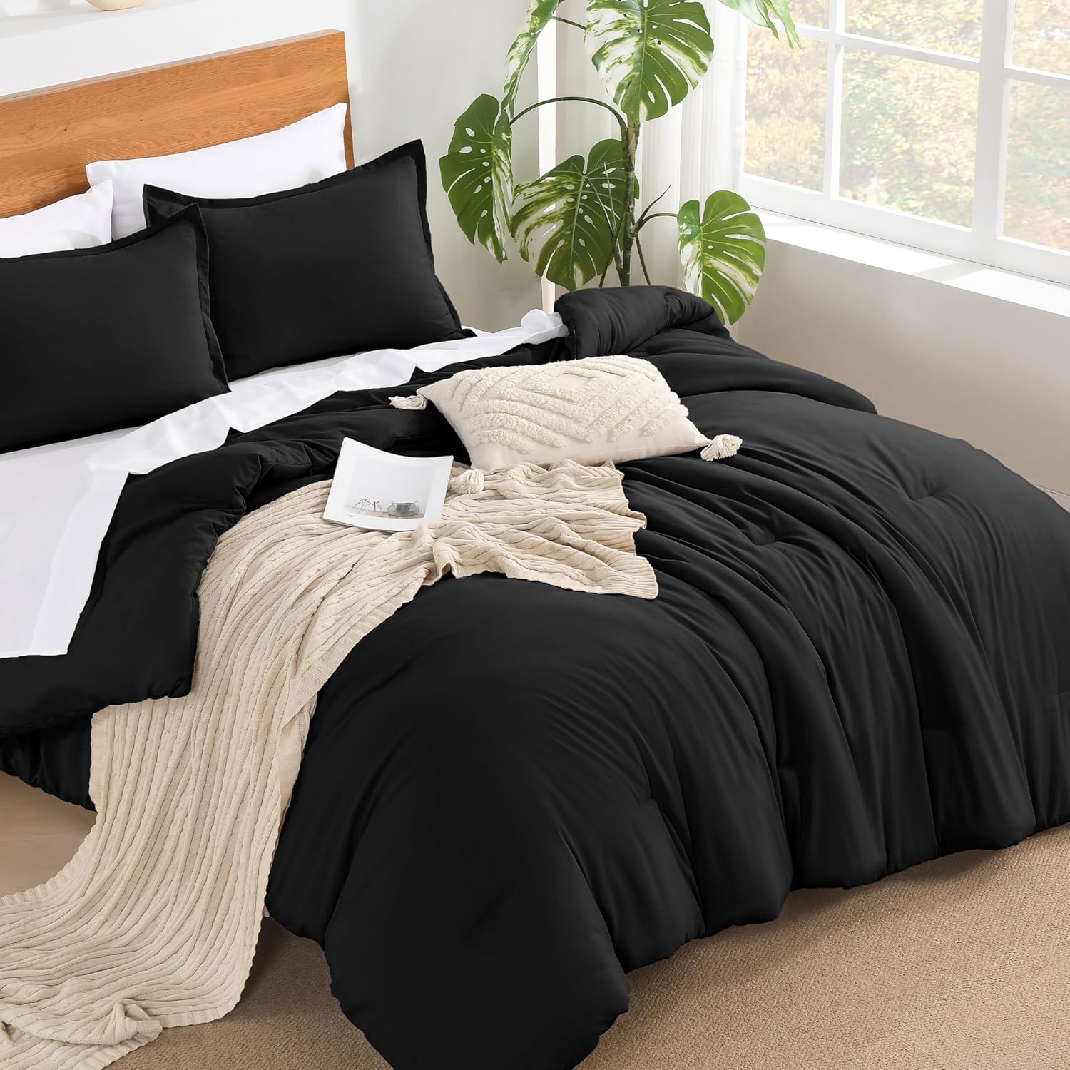 Bed in a Bag Solid Soft Lightweight Comforter Sets