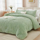 Striped Plush Fleece Comforter Set