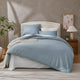 Natural 100% Cotton Breathable Solid Duvet Cover Set